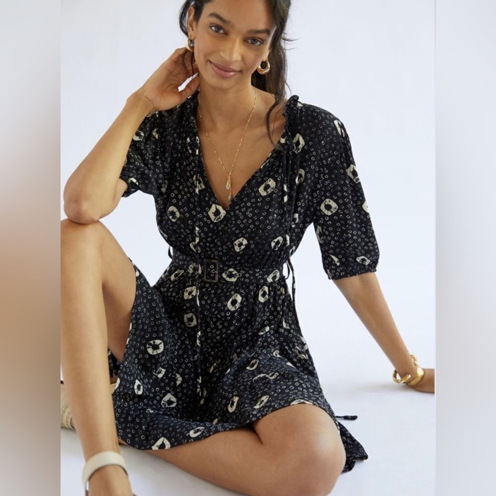 Lusana women Cinched mini dress - Large
